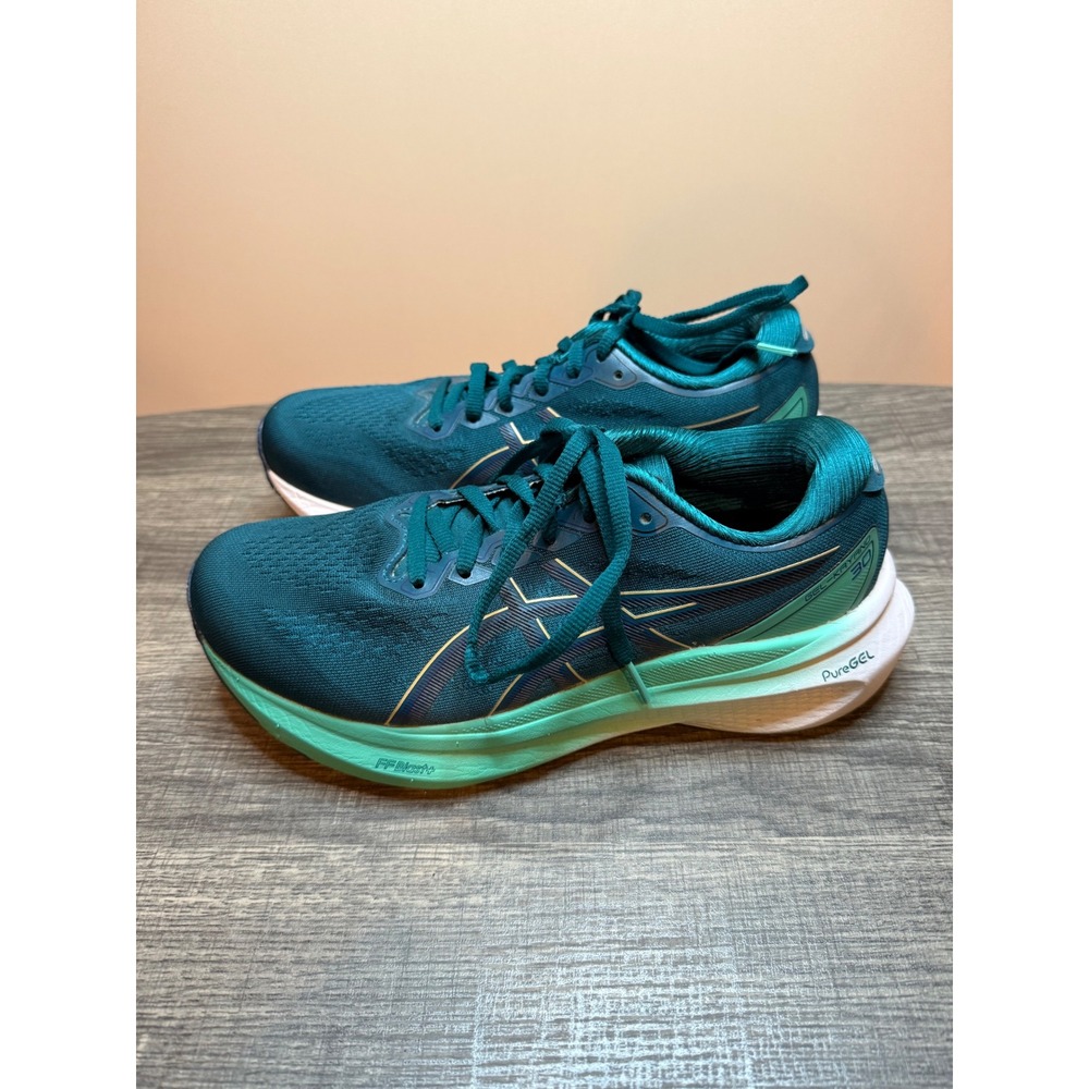 ASICS Gel-Kayano 30 Mens Running Shoes Teal Gold 1011B548 PureGEL FF Blast+ - Picture 6 of 7